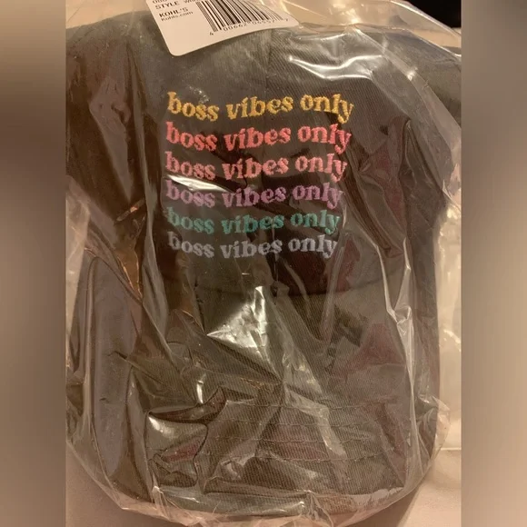 Kohl's Black 'Boss Vibes Only' Cap - Picture 1 of 1